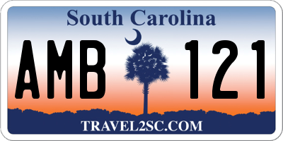 SC license plate AMB121