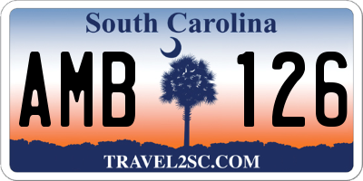 SC license plate AMB126