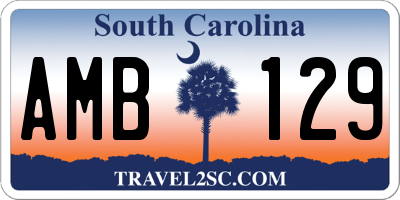 SC license plate AMB129