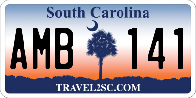 SC license plate AMB141