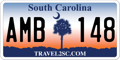 SC license plate AMB148