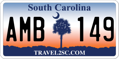 SC license plate AMB149