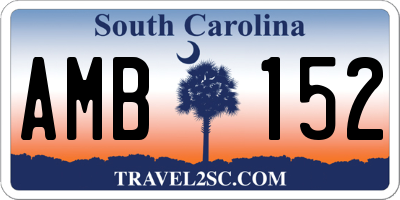 SC license plate AMB152
