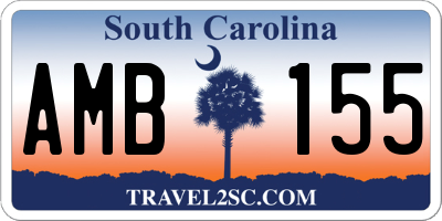 SC license plate AMB155