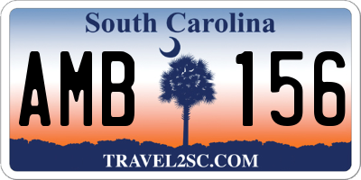 SC license plate AMB156
