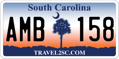 SC license plate AMB158