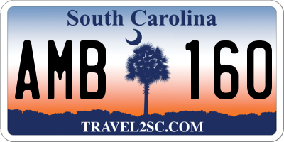 SC license plate AMB160