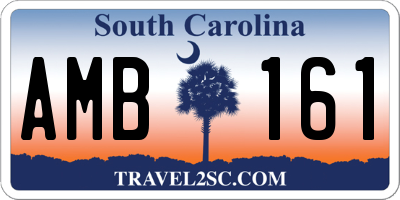 SC license plate AMB161