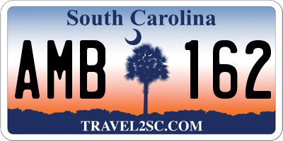 SC license plate AMB162