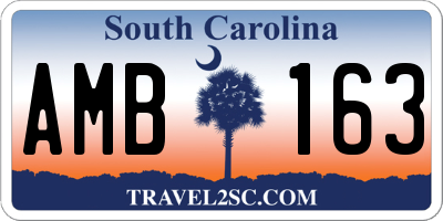 SC license plate AMB163