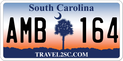 SC license plate AMB164