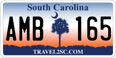 SC license plate AMB165