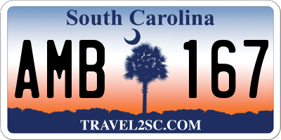 SC license plate AMB167