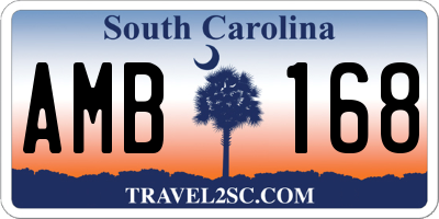 SC license plate AMB168