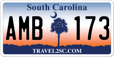 SC license plate AMB173