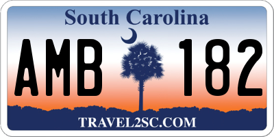 SC license plate AMB182