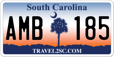 SC license plate AMB185