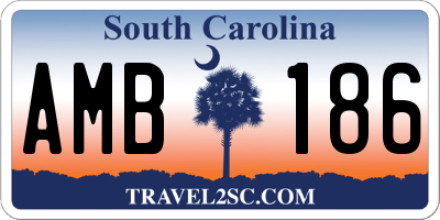 SC license plate AMB186