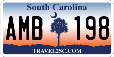 SC license plate AMB198