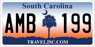 SC license plate AMB199