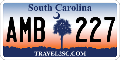 SC license plate AMB227