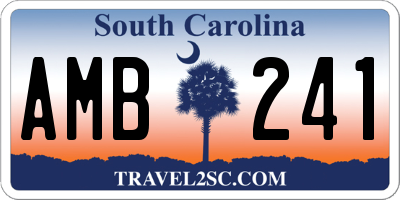 SC license plate AMB241