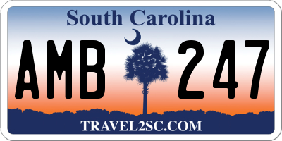 SC license plate AMB247