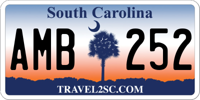 SC license plate AMB252