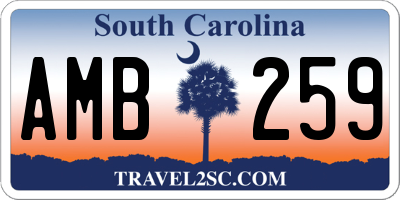 SC license plate AMB259