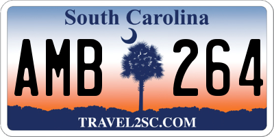 SC license plate AMB264
