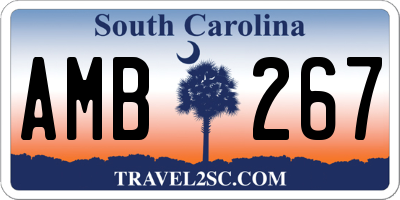 SC license plate AMB267