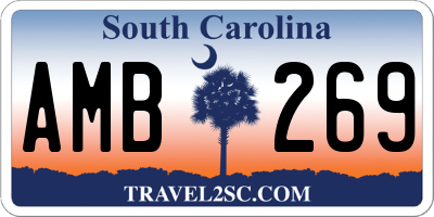 SC license plate AMB269