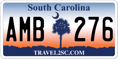 SC license plate AMB276