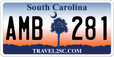 SC license plate AMB281