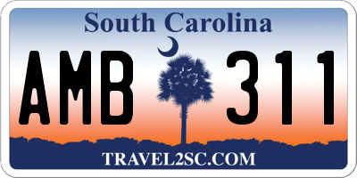 SC license plate AMB311