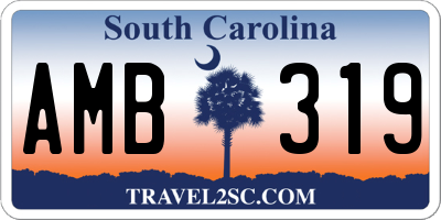 SC license plate AMB319