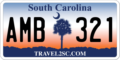 SC license plate AMB321
