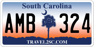 SC license plate AMB324