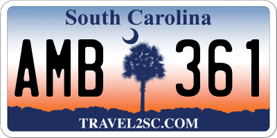 SC license plate AMB361