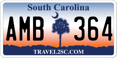 SC license plate AMB364