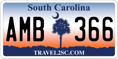 SC license plate AMB366