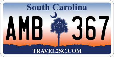 SC license plate AMB367