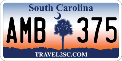 SC license plate AMB375