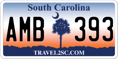 SC license plate AMB393