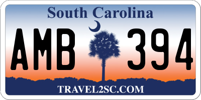 SC license plate AMB394