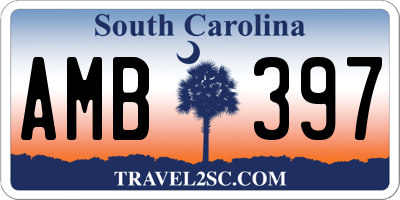 SC license plate AMB397