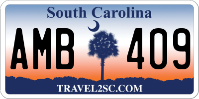 SC license plate AMB409