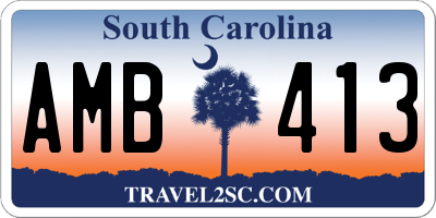 SC license plate AMB413