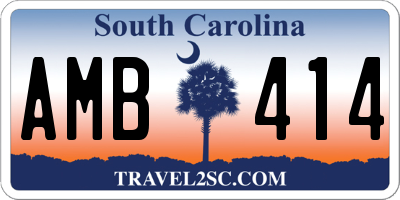 SC license plate AMB414
