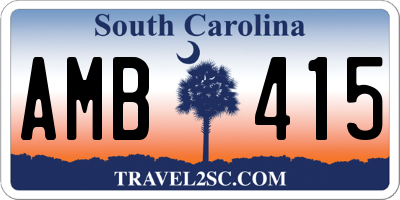 SC license plate AMB415
